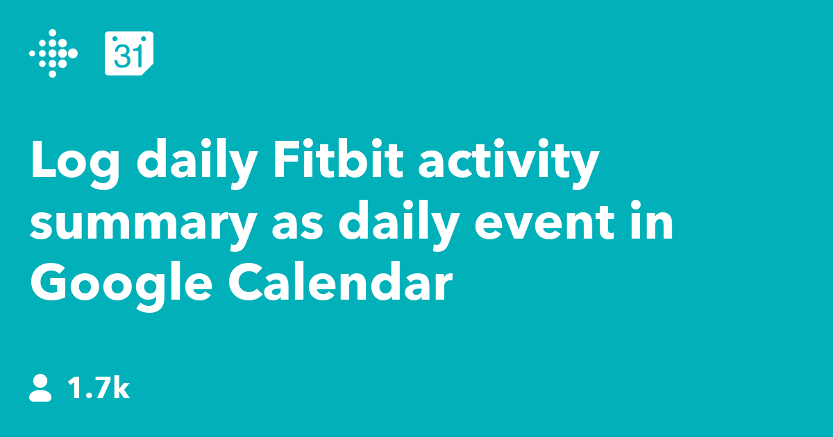 Log daily Fitbit activity summary as daily event in Google Calendar