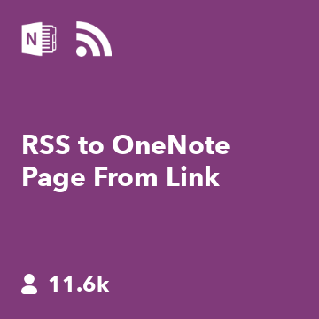 RSS to OneNote Page From Link