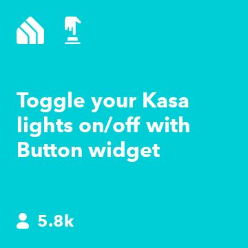 Toggle your Kasa lights on/off with Button widget