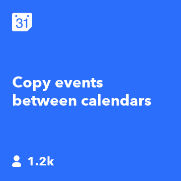Copy events between calendars