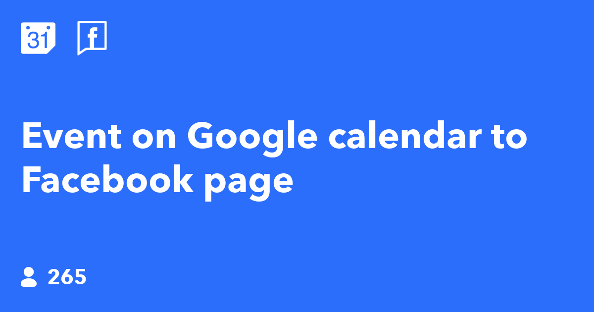 Event on Google calendar to Facebook page IFTTT