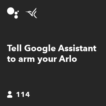 Arm arlo with google shops assistant